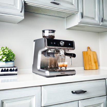 Budan Espresso Machine with In Built Grinder | Semi Automatic Coffee Machine