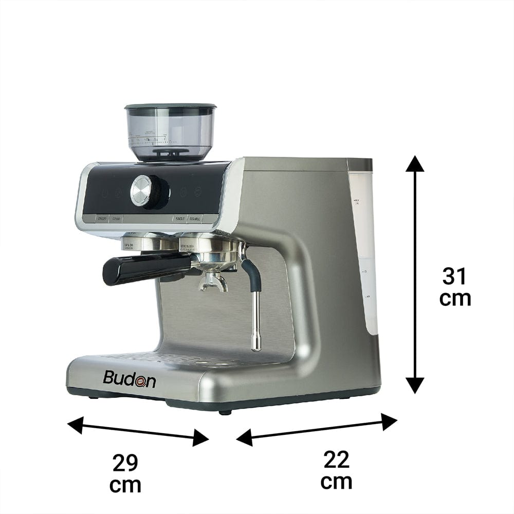 Budan Espresso Machine with In Built Grinder | Semi Automatic Coffee Machine