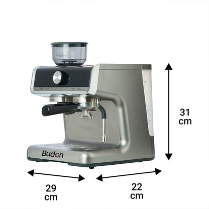 Budan Espresso Machine with In Built Grinder | Semi Automatic Coffee Machine