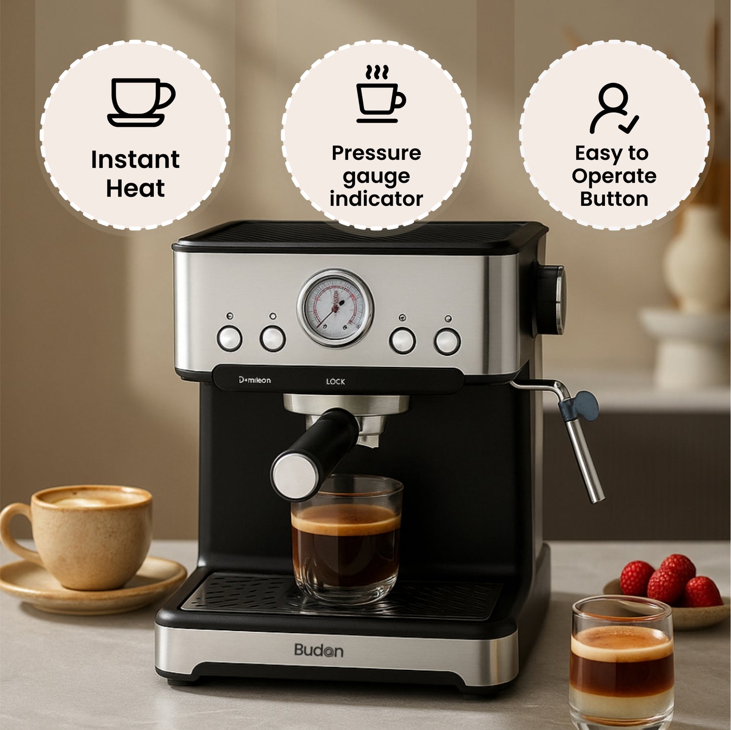 Budan-Classic | Semi-Automatic Coffee Machine