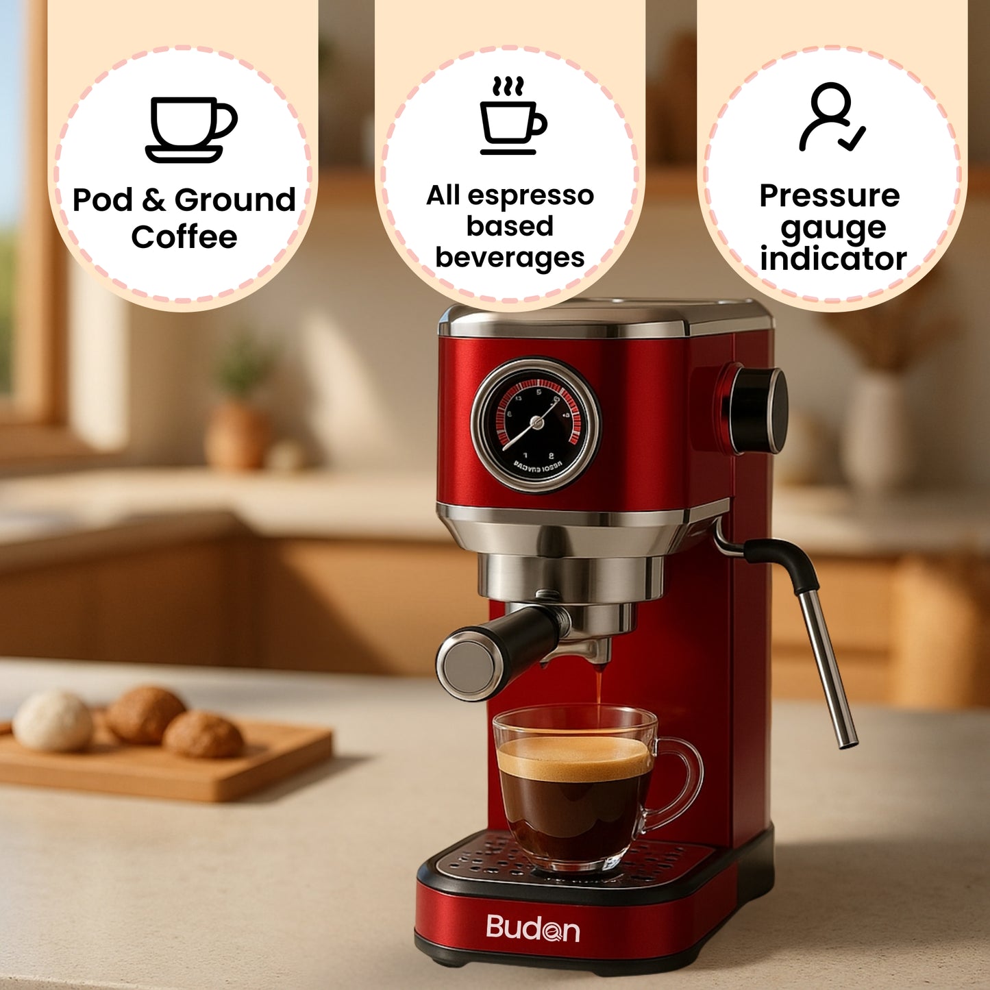 Budan Bolt | Semi-Automatic Coffee Machine