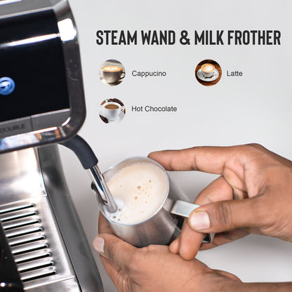 Budan Espresso Machine with In Built Grinder | Semi Automatic Coffee Machine